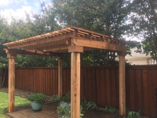 plano pergola and fence