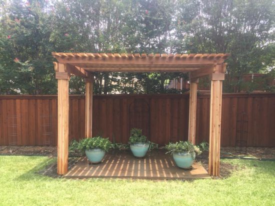 pergola and fence